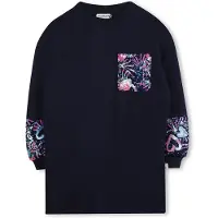 Billieblush sweatjurk met pailletten donkerblauw Meisjes Katoen Ronde hals - maat 128