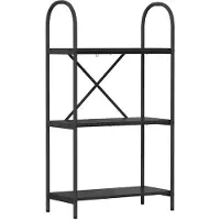 vidaXL Boekenplank 3-laags 60 x 30 x 109 cm Bewerkt hout Zwart Eiken