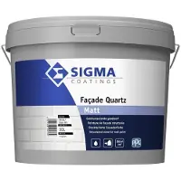 Sigma Facade Quartz Matt | Matte Structuurverf Buiten 10 LTR - Wit