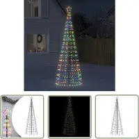 vidaXL The Living Store Kerstboomverlichting - 300 cm - Meerkleurig - 8 lichteffecten Kerstverlichting - Tuinverlichting - Buitenschilderij - Led Verlichting - Kerst Decoraties