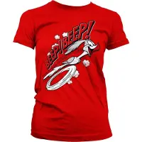 Looney Tunes BEEP BEEP Girly Tee dames-T-shirt rood