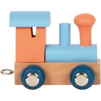 Small Foot - Houten Lettertrein Polar - Locomotief Zalmroze - 12 stuks