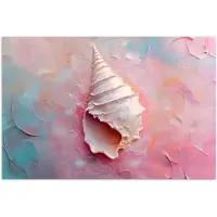 PosterMonkey Poster 120x80 cm - Schelp - Pastel - Pink - Posters - Kamer decoratie - Wanddecoratie woonkamer - Muurdecoratie slaapkamer