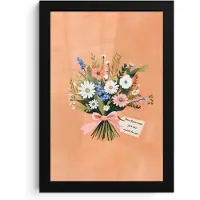 PosterMonkey Poster in lijst - Fotolijst 20x30 cm - Posters - Boeket - Strikje - Quote - Posterlijst zwart - Decoratie - Wanddecoratie woonkamer - Muurdecoratie slaapkamer