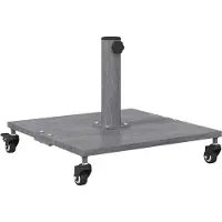 vidaXL Parasolvoet 26.75 kg Donkergrijze Houten Look Vierkant