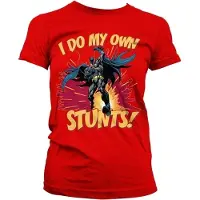 Batman I Do My Own Stunts Girly Tee dames-T-shirt rood
