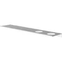 Hotbath &More planchet 60cm met twee uitsparingen voor een zeepdispenser of beker wit