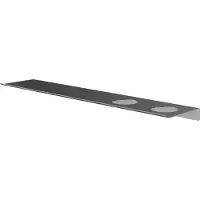 Hotbath &More Planchet 60cm - 2 Uitsparingen - Geborsteld Gunmetal PVD - Accessoires, Wastafel accessoires, Planchetten - 8721333300217