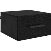 vidaXL Nachtkastje 35 x 35 x 20 cm Bewerkt hout Zwart Eiken