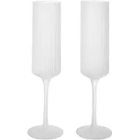 Ferm Living Ripple Champagne flutes champagneglazen 15 cl 2-pack Frosted