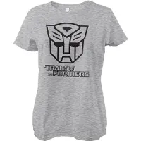 Transformers Autobots Monotone Girly Tee Damen T-Shirt Heathergrey-L