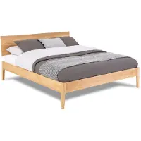 Karlsson Bed Sky met lattenbodems Bossflex 400 en B Bright Gold Coolmax matrassen - 180 x 200 cm - eiken honing