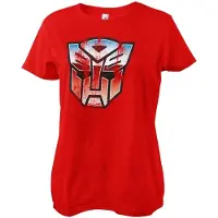 Transformers Distressed Autobot Shield Girly Tee Damen T-Shirt Red-XL