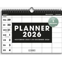 De Hobbit A4 Spiraal Familieplanner 2026 Zwart