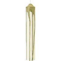 Ferm Living Dryp Pilar Kaars Olive Green | 30 cm