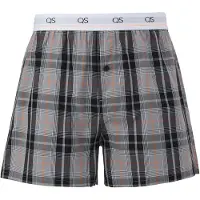 QS Boxershorts grijs / oranje / zwart / wit