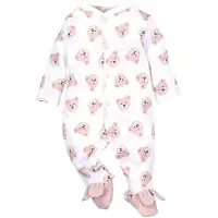 Nini Rompertje/body oudroze / zwart / wit