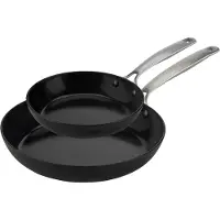 ComBekk Element Expert koekenpannenset - 20&28cm - Zwart - PFAS vrije keramische antiaanbaklaag - Gemaakt van 100% gerecycled aluminium - Inductiegeschikt