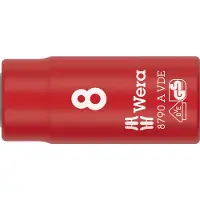 Wera 8790 A VDE 05005935001 Dop (zeskant) Dopsleutelinzetstuk Geïsoleerd 8 mm 8 mm 1/4