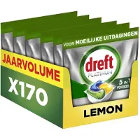 Dreft Platinum All In One Vaatwastabletten - Citroen - 170 Capsules - Jaarvolume