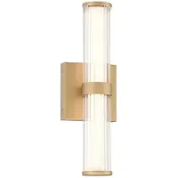 Eurofase LED Wand Buitenlamp Fayton | 14W 3000K 830 | Brushed Gold