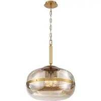 Quintiesse LED Hanglamp Nottingham | 3X E27 Max 40W | Antique Brass