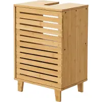 En.casa Bamboe wastafelonderkast Iveland 60x40x30 cm houtkleurig