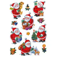 Herma Stickers kerst vrolijke kerstman - 10 stuks