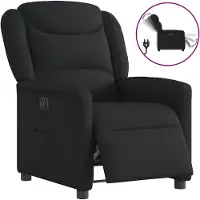 vidaXL Fauteuil verstelbaar elektrisch stof zwart