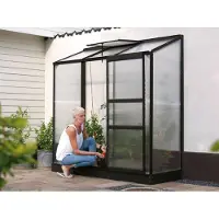 Pergart Tuinkas Ida 1300 - Polycarbonaat 4mm - Zwart - 193x69x182cm