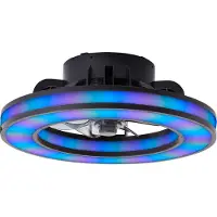 Brilliant Plafondventilator Mondello Met Cct Rgb Led - Zwart - 41,5cm - 26w - Met Afstandsbediening