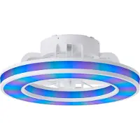 Brilliant Plafondventilator Mondello Met Cct Rgb Led - Wit - 41,5cm - 26w - Met Afstandsbediening