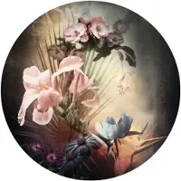 Komar Flemish Flowers Vlies Zelfklevend Fotobehang 125x125cm Rond