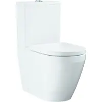 GROHE Euro Ceramic - WC-combinatie met SoftClose-zitting, vario-afvoer, bodemvulling, Triple Vortex, alpine wit 102513SH00