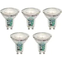 LUEDD Set van 5 Smart GU10 50mm LED lampen helder 4.7W 345 lm 2200-4000K