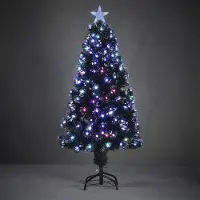 Luca Lighting Abbey kunstkerstboom met Fibre Optic Verlichting - H120 x ∅55 cm - Multikleur