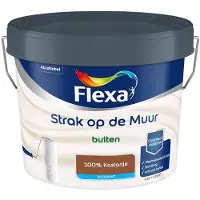 Flexa - Strak Op De Muur Buiten Zijdemat - 100% Kastanje - Mengverf - 2,5 L