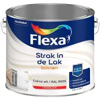 Flexa - Strak In De Lak Binnenlak Hoogglans - Crème Wit / Ral 9001 - Mengverf - 2,5 L