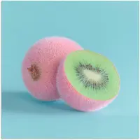 PosterMonkey Poster 100x100 cm - Kiwi - Blauw - Surrealistisch - Posters - Kamer decoratie - Wanddecoratie woonkamer - Muurdecoratie slaapkamer XXL