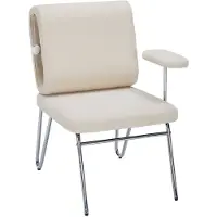 Merax Bureaustoel met Geïntegreerd Kattenbed – Huisdiervriendelijke Ergonomische Stoel met Krabvast Materiaal - Brede Zitting en Verwisselbare Armleuningen – Beige