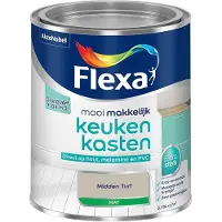 Flexa - Mooi Makkelijk Keukenkasten Mat - Midden Turf - Mengverf - 750 Ml