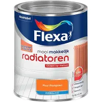 Flexa - Mooi Makkelijk Radiatoren Zijdeglans - Puur Pompoen - Mengverf - 750 Ml