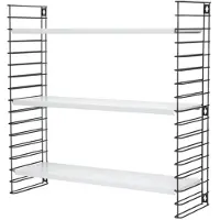 Tomado Boekenrek Retro Zwart/wit 70x21c Zwart-wit zwart-wit Metaal Tomado