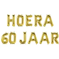 Paper Dreams Folie Ballon Slinger - Hoera 60 Jaar Goud goud Kunststof Ballon