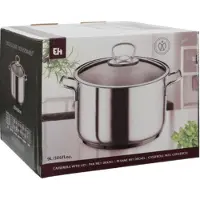 Excellent houseware kookpan met deksel, 9 liter, roestvrij staal