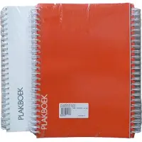 Merkloos Plakboek dubbelspiraal 5 st. rood of wit rood Karton Fotoalbum