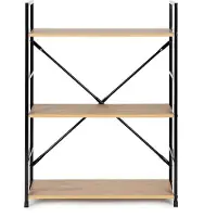 Viking Choice Boekenkast - 59,5x23,5x80 cm - industrieel - zwart