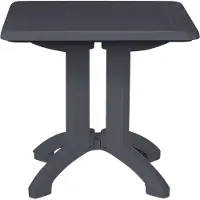 Grosfillex Vega tafel 80x80cm antraciet antraciet Kunststof Tafel