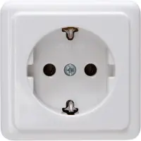 Heinrich Kopp - Wandcontactdoos - Standard - Opbouw - 1-voudig Stopcontact - Randaarde - Arctic Glans Wit