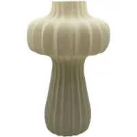 Mansion Atmosphere Vaas Mae glas wit 17x17x27,5cm wit Keramiek Vaas